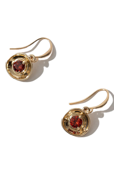 Shop Saachi Disc Charm Drop Earrings In Red