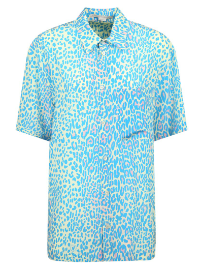 Shop Stella Mccartney Leopard Shirt In Blue