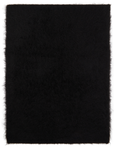 Shop Totême Black Alpaca Knit Scarf In 200 Black
