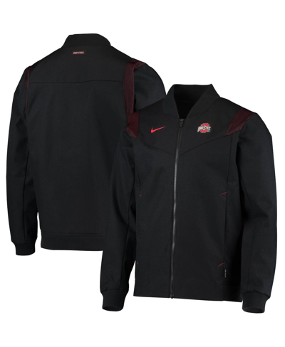 Shop Nike Men's Black Ohio State Buckeyes Full-zip Bomber Jacket