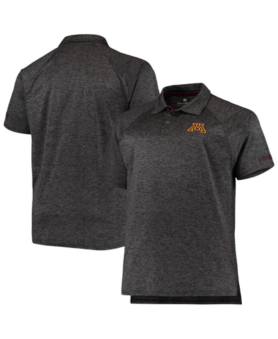 Shop Colosseum Men's  Heathered Black Minnesota Golden Gophers Big And Tall Down Swing Polo Shirt
