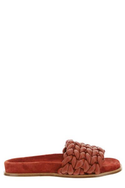 Shop Chloé Kacey Braided Slip In Red
