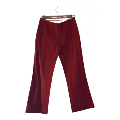 Pre-owned Hoss Intropia Straight Pants In Burgundy