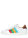 DSQUARED2 Stripe Leather Sneakers, White/Multi