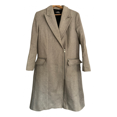 Pre-owned Karl Lagerfeld Wool Coat In Grey