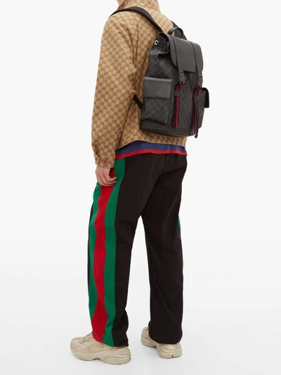 Gucci GG Black Supreme Backpack 495563 Men's Backup