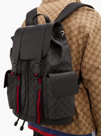 Gucci Soft GG Supreme Backpack in Black for Men