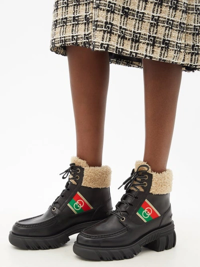 gucci shearling boot