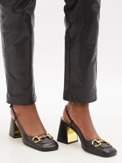 Gucci Women's Pumps Medium Heel With Clamp In Black | ModeSens