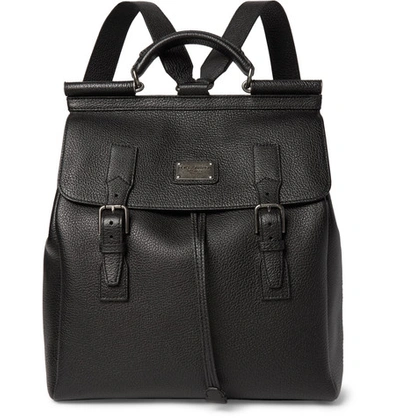 Shop Dolce & Gabbana Grained-leather Backpack