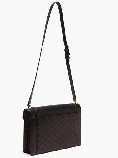 Shop Saint Laurent Gaby Small Quilted-leather Shoulder Bag In Black