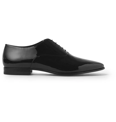 Saint Laurent Dylan 20 Richelieu Shoe In Black Patent Leather