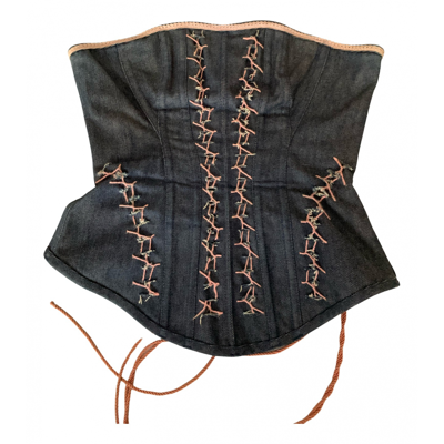 Pre-owned Just Cavalli Corset In Blue