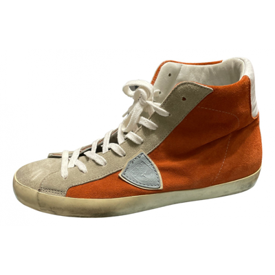 Pre-owned Philippe Model Trainers In Orange