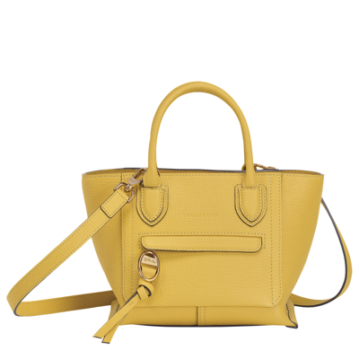 Shop Longchamp Top Handle Bag S Mailbox In Yellow