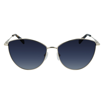 Shop Longchamp Sunglasses Spring-summer 2021 Collection In Gold/smoke Rose