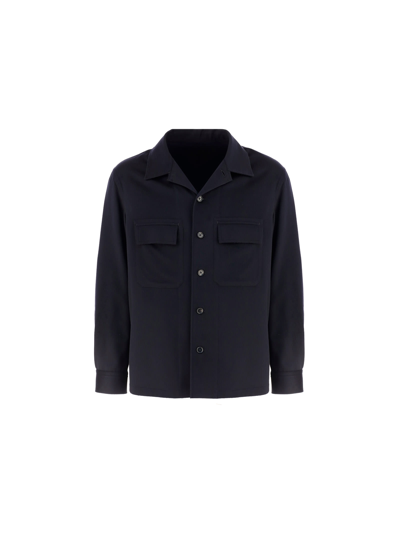 Shop Ermenegildo Zegna Shirt  In Blue