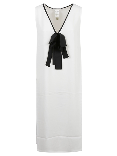 Shop Fabiana Filippi Ruffled Detail Long Dress In White