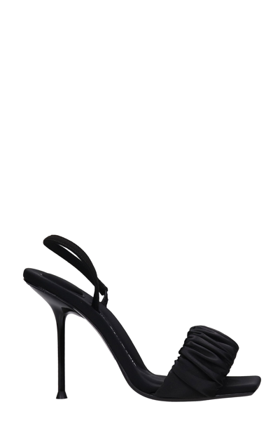 Shop Alexander Wang Julie Sandals In Black Synthetic Fibers