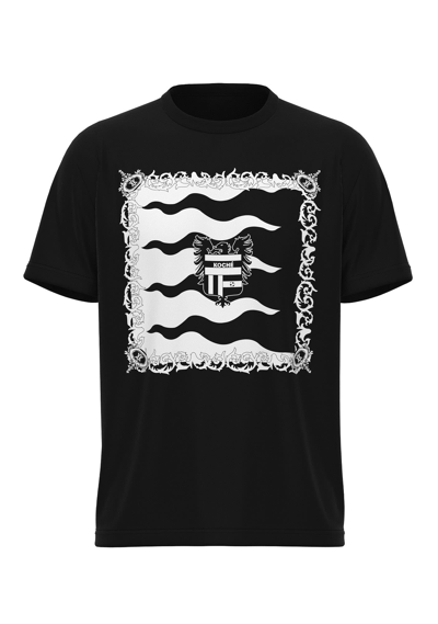 Shop Koché Heraldic Flags Print T-shirt In Black