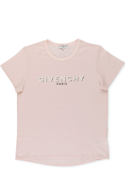 Shop Givenchy Logo T-shirt In Pink Pale