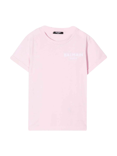 Shop Balmain Unisex Pink T-shirt In Rosa