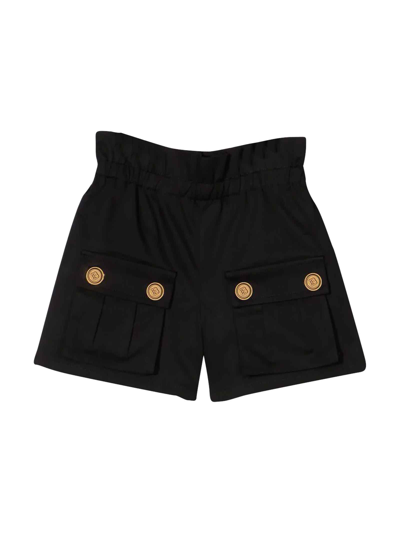 Shop Balmain Black Shorts In Nero