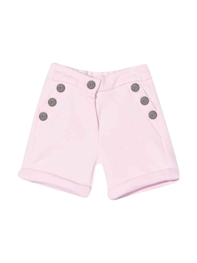 Shop Balmain Pink Shorts In Rosa