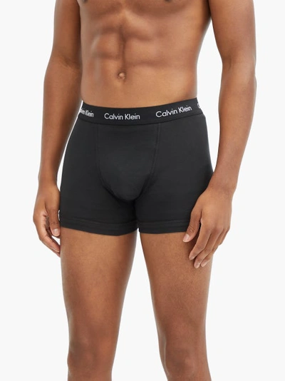 Calvin Klein Underwear Three-pack Black Classic Fit Boxer Briefs In Gry ...