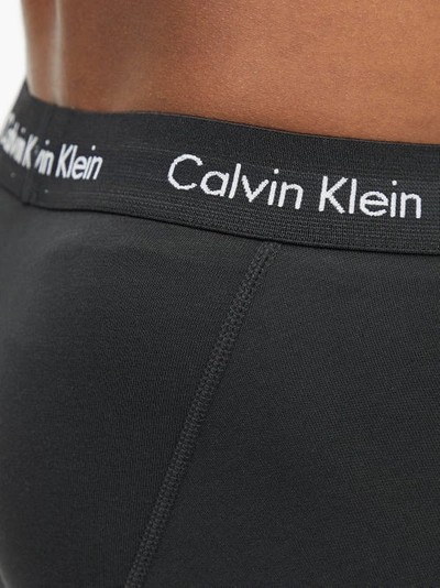 Calvin Klein Underwear Three-pack Black Classic Fit Boxer Briefs In Gry ...