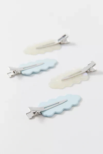 Shop Urban Outfitters Crease-free Hair Clip Set In Blue