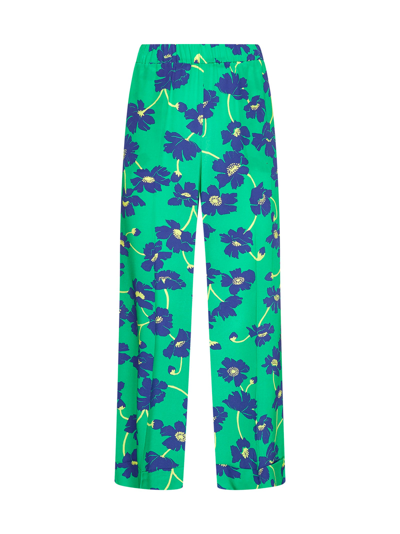 Shop P.a.r.o.s.h . Floral Printed Cropped Trousers In Multi