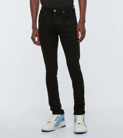 Shop Amiri Stack Jeans In Black