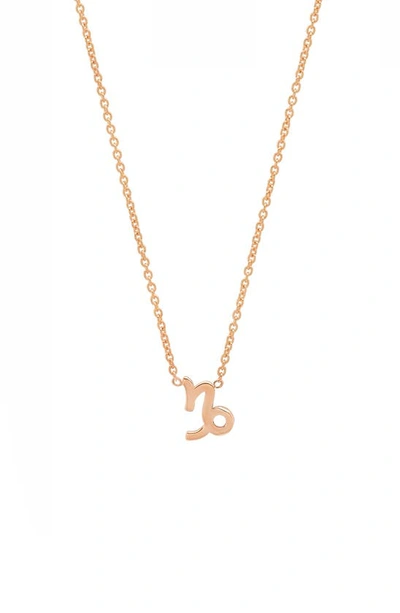 Shop Bychari Zodiac Pendant Necklace In Capricorn