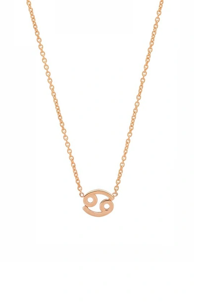 Shop Bychari Zodiac Pendant Necklace In Cancer