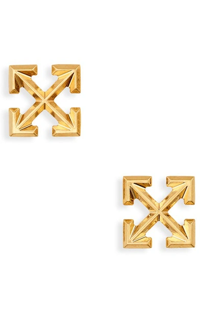 Shop Off-white Mini Arrows Stud Earrings In Gold