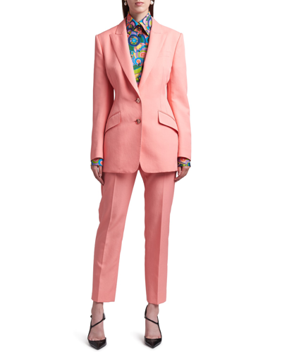 Shop Dolce & Gabbana Hourglass Single-breasted Blazer Jacket In Rose