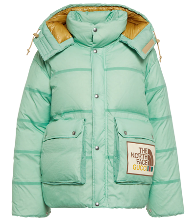 Gucci Green The North Face Edition Down Nylon Froisse Jacket Gucci