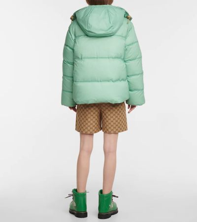 Shop Gucci X The North Face Quilted Down Jacket In Malachite Green