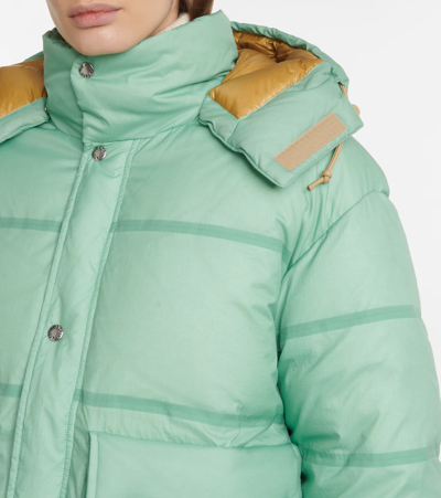 Shop Gucci X The North Face Quilted Down Jacket In Malachite Green