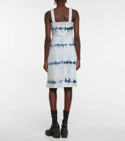 Shop Stella Mccartney Denim Mini Dress In Light Wash Blue