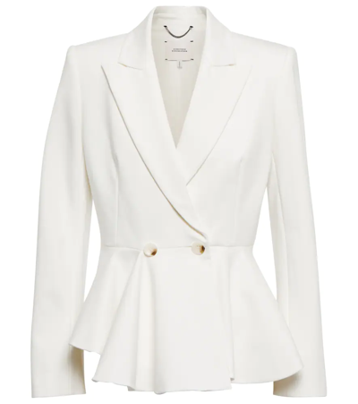 Shop Dorothee Schumacher Emotional Essence Blazer In Camellia White