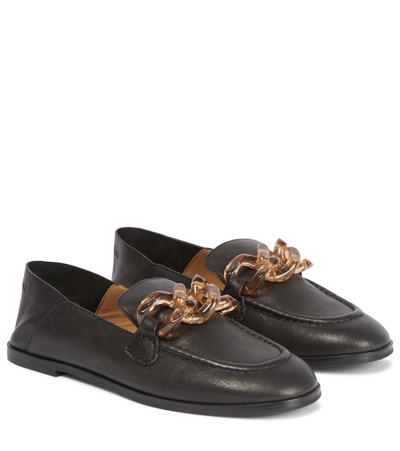 Shop See By Chloé Mahe Leather Loafers In Black