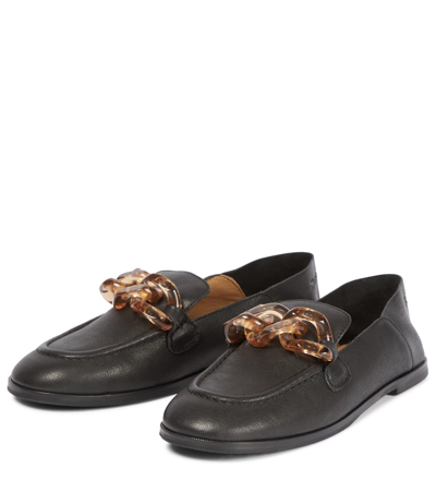 Shop See By Chloé Mahe Leather Loafers In Black