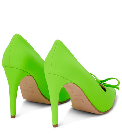 Redv Bow-embellished Pumps In Verde Fluo
