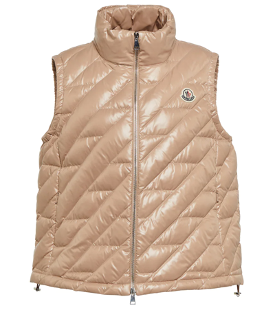 Moncler Lecroisic Quilted Down Puffer Vest In Beige | ModeSens