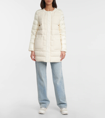 MONCLER VEULETTES TWEED DOWN COAT 