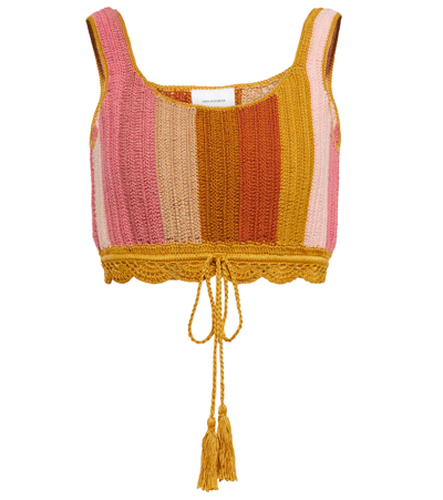 Shop Anna Kosturova Sunset Crochet Crop Top