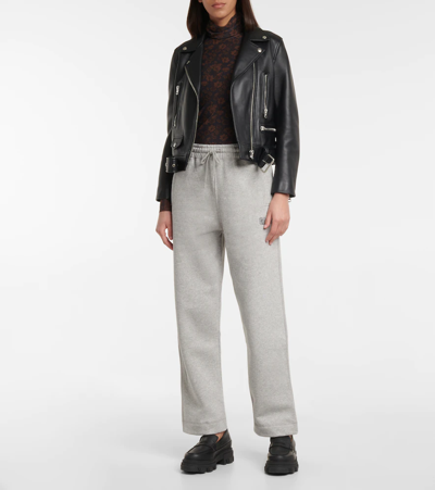 Ganni Cotton-blend Sweatpants In Paloma Melange