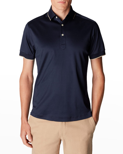 Shop Eton Men's Contemporary Fit Short-sleeve Polo In Blue